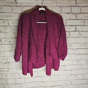 Chaus Fuschia and Black Sweater